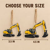Custom Excavator Photo Acrylic Ornament - Personalized Vehicle Christmas Keepsake - image 3