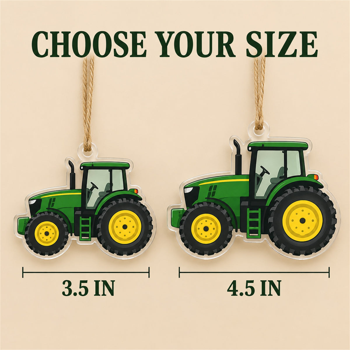 Custom Tractor Photo Acrylic Ornament - Personalized Vehicle Christmas Keepsake - image 3