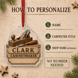 Personalized Carpenter Work Shirt Acrylic Ornament - Custom Name Christmas Keepsake - image 5