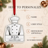 Personalized Chef Coat Acrylic Ornament - Custom Name Christmas Keepsake - image 5