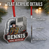 Personalized HVAC Technician Work Shirt Acrylic Ornament - Custom Name Christmas Keepsake - image 6