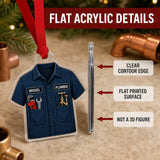Personalized Plumber Work Shirt Acrylic Ornament - Custom Name Christmas Keepsake - image 6