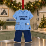 Personalized Veterinarian Vet Uniform Acrylic Ornament - Custom Name Christmas Keepsake - image 4