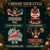 Personalized Cheerleading Photo Acrylic Ornament - Custom Athlete Christmas Keepsake - image 8