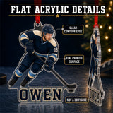 Personalized Ice Hockey Photo Acrylic Ornament - Custom Athlete Christmas Keepsake - image 6