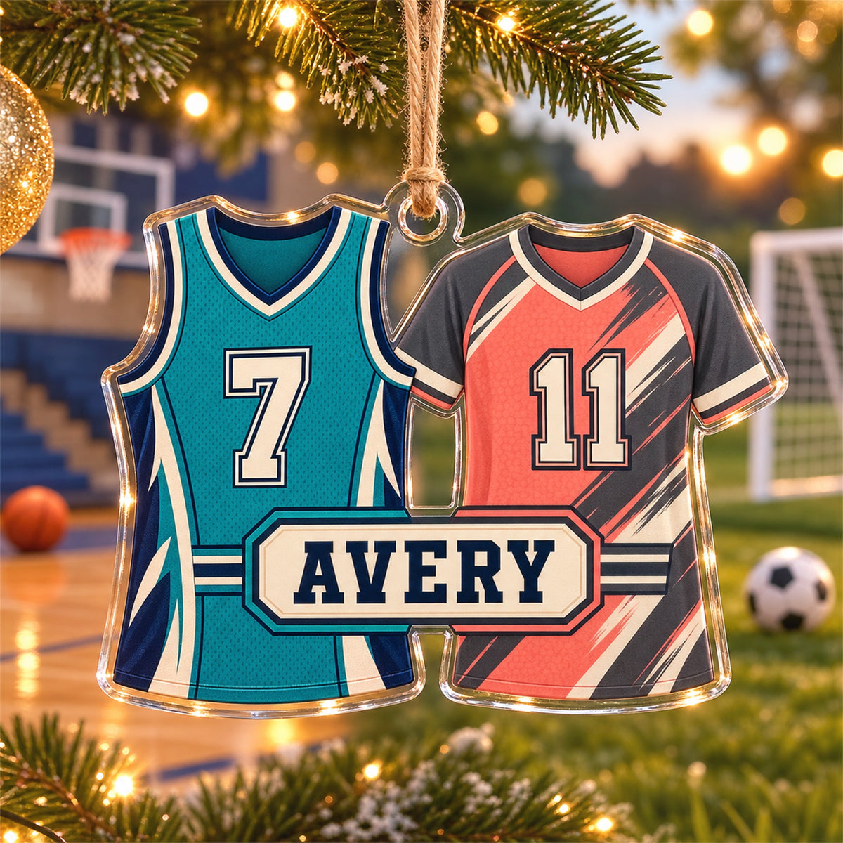 Personalized Multi Sport Athlete Photo Acrylic Ornament - Custom Athlete Christmas Keepsake - image 2