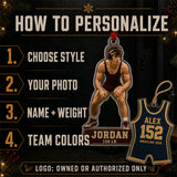 Personalized Wrestling Photo Acrylic Ornament - Custom Athlete Christmas Keepsake - image 5
