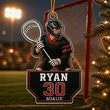 Personalized Lacrosse Photo Acrylic Ornament - Custom Athlete Christmas Keepsake - image 3