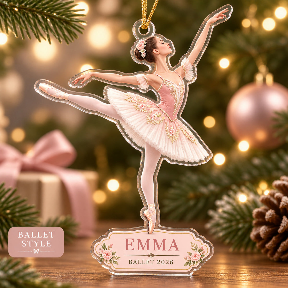 Personalized Dance Team Photo Acrylic Ornament - Custom Athlete Christmas Keepsake - image 2