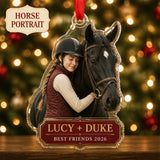 Personalized Equestrian Photo Acrylic Ornament - Custom Athlete Christmas Keepsake - image 4