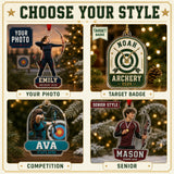 Personalized Archery Photo Acrylic Ornament - Custom Athlete Christmas Keepsake - image 8