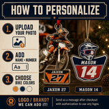Personalized Motocross BMX Photo Acrylic Ornament - Custom Athlete Christmas Keepsake - image 5
