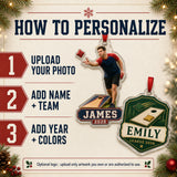Personalized Cornhole Photo Acrylic Ornament - Custom Athlete Christmas Keepsake - image 5