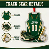 Personalized Track and Field Jersey Acrylic Ornament - Custom Name and Number - image 4