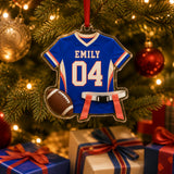 Personalized Girls Flag Football Jersey Acrylic Ornament - Custom Name and Number - image 2