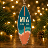 Personalized Surfing Photo Acrylic Ornament - Custom Athlete Christmas Keepsake - image 2