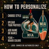 Personalized Surfing Photo Acrylic Ornament - Custom Athlete Christmas Keepsake - image 5