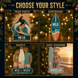 Personalized Surfing Photo Acrylic Ornament - Custom Athlete Christmas Keepsake - image 8
