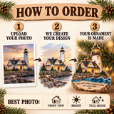 Personalized Lighthouse Keepers Christmas Wood Ornament - Custom Keepsake - image 5