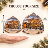 Personalized Christmas Dome Home Wood Ornament - Custom Keepsake - image 4