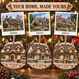 Personalized English Thatched Cottage Wood Ornament - Custom Keepsake - image 2