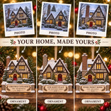 Personalized Tudor Storybook Christmas Wood Ornament - Custom Keepsake - image 2