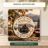 Personalized Hiking Adventure Wood Ornament - Custom Keepsake - image 2