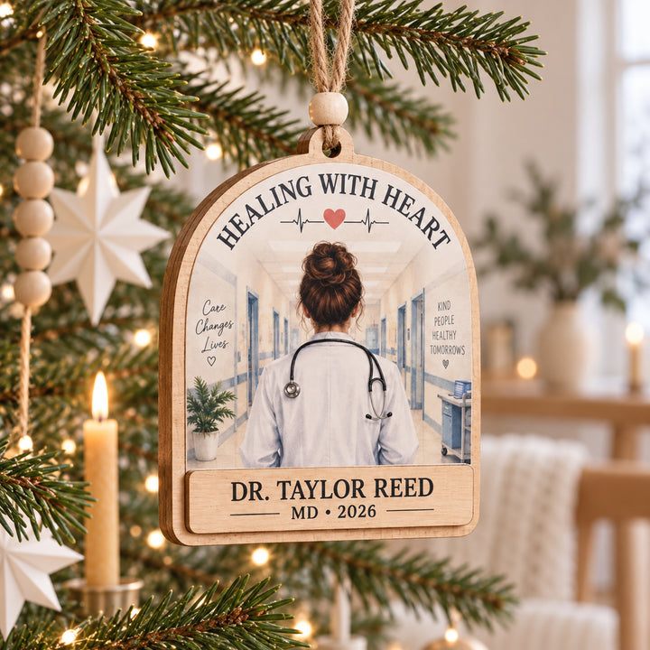 Personalized Doctor Wood Ornament - Custom Keepsake - image 1