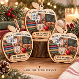 Personalized Teacher Wood Ornament - Custom Keepsake - image 2