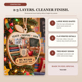 Personalized Teacher Wood Ornament - Custom Keepsake - image 4