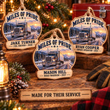 Personalized Truck Driver Wood Ornament - Custom Keepsake - image 2