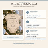 Personalized Onesie Birth Stats Wood Ornament - Custom Keepsake - image 2