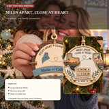 Personalized Long Distance Family Wood Ornament - Custom Keepsake - image 3