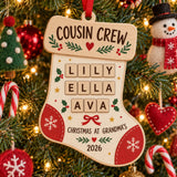 Personalized Cousin Crew Wood Ornament - Custom Keepsake - image 1
