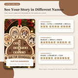 Personalized Fur Grandkids Wood Ornament - Custom Keepsake - image 2