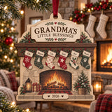 Personalized Grandmas Little Blessings Wood Ornament - Custom Keepsake - image 1