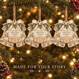 Personalized Wedding Bells Wood Ornament - Custom Keepsake - image 2