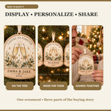 Personalized Champagne Toast Wood Ornament - Custom Keepsake - image 7