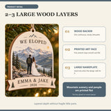 Personalized Mountain Elopement Wood Ornament - Custom Keepsake - image 4