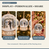 Personalized Snowy Winter Wedding Wood Ornament - Custom Keepsake - image 7