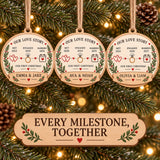 Personalized Love Story Timeline Wood Ornament - Custom Keepsake - image 2