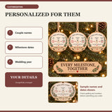 Personalized Love Story Timeline Wood Ornament - Custom Keepsake - image 5