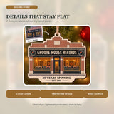 Personalized Record Store Anniversary Wood Ornament - Custom Keepsake - image 3