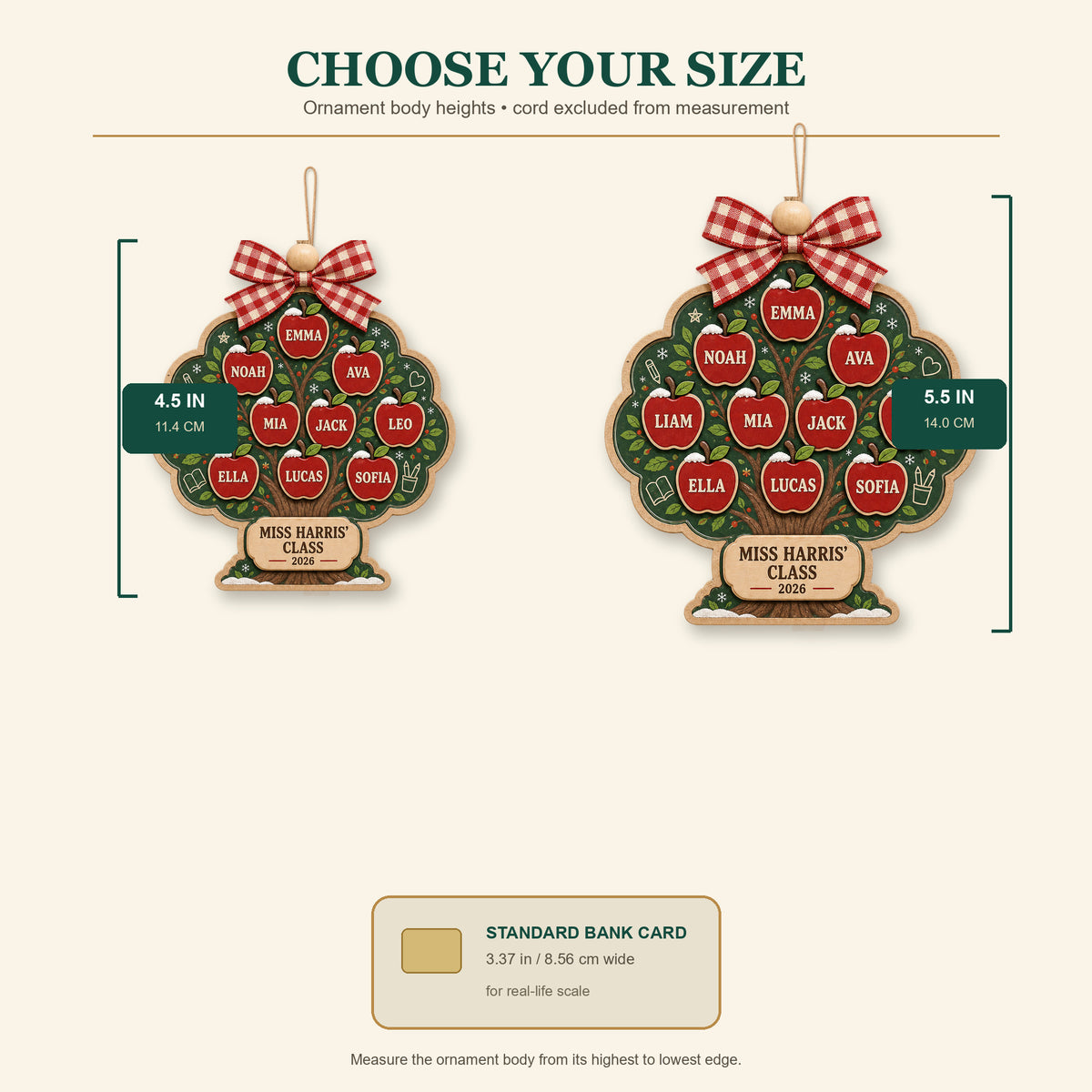 Personalized Apple Tree Classroom Acrylic Ornament - Custom Names Keepsake - image 9
