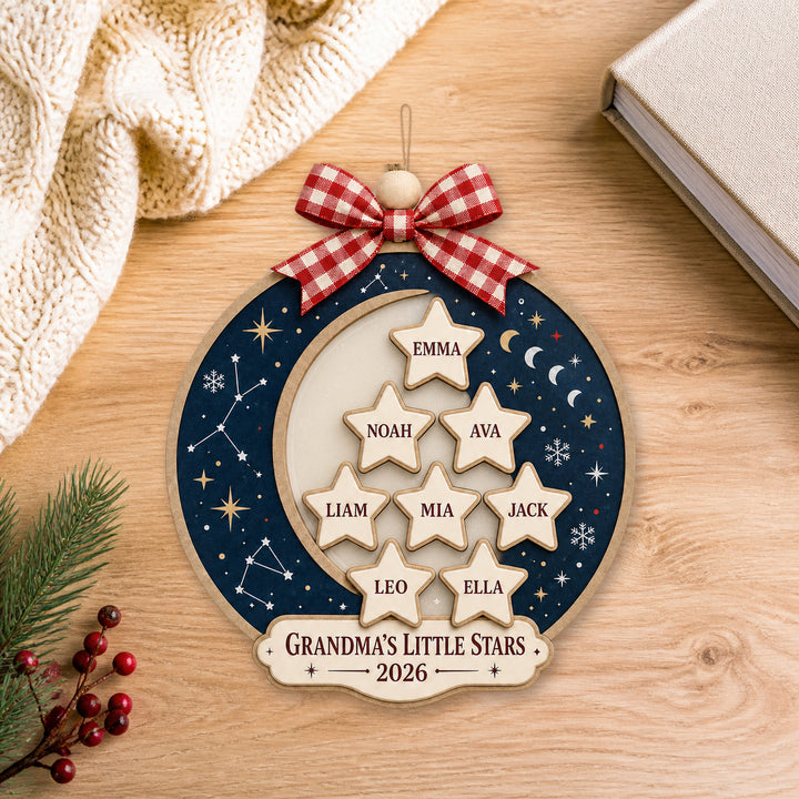 Personalized Grandma Celestial Acrylic Ornament - Custom Names Keepsake - image 1