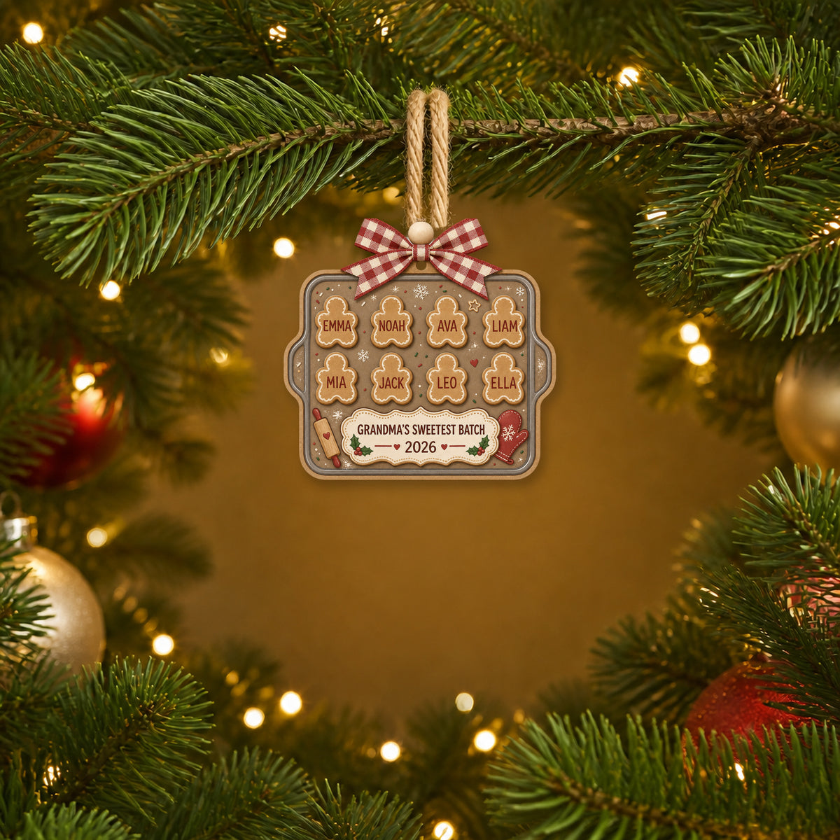 Personalized Grandma Sweetest Batch Acrylic Ornament - Custom Names Keepsake - image 3