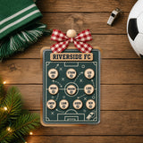 Personalized Soccer Tactics Board Acrylic Ornament - Custom Names Keepsake - image 1