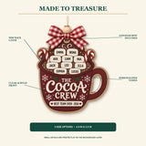 Personalized Team Hot Cocoa Acrylic Ornament - Custom Names Keepsake - image 2