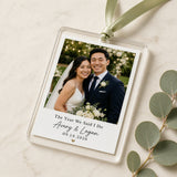 Personalized Polaroid Wedding Photo Photo Acrylic Ornament - Custom Couple Keepsake - image 7