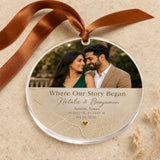 Personalized Love Map Coordinates Photo Acrylic Ornament - Custom Couple Keepsake - image 7